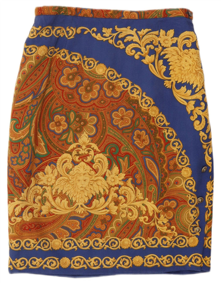 Vera da Pozzo Womens Pencil Skirt IT 44 Medium W28 Multicoloured Paisley