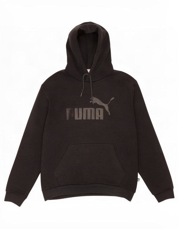 Puma Mens Graphic Hoodie Jumper Large Black Cotton