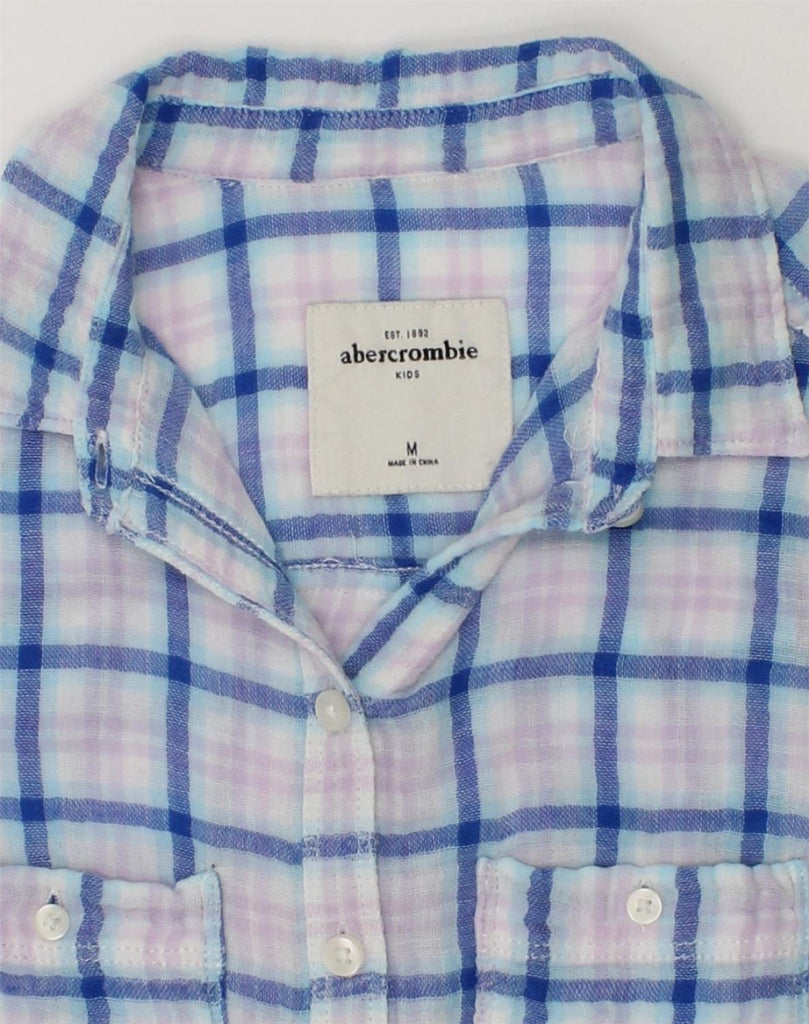 ABERCROMBIE & FITCH Girls Shirt 11-12 Years Medium Blue Check Cotton | Vintage Abercrombie & Fitch | Thrift | Second-Hand Abercrombie & Fitch | Used Clothing | Messina Hembry 