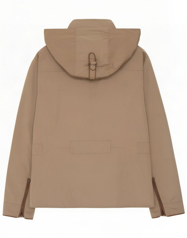 Massimo Dutti Womens Hooded Utility Jacket UK 18 XL Beige