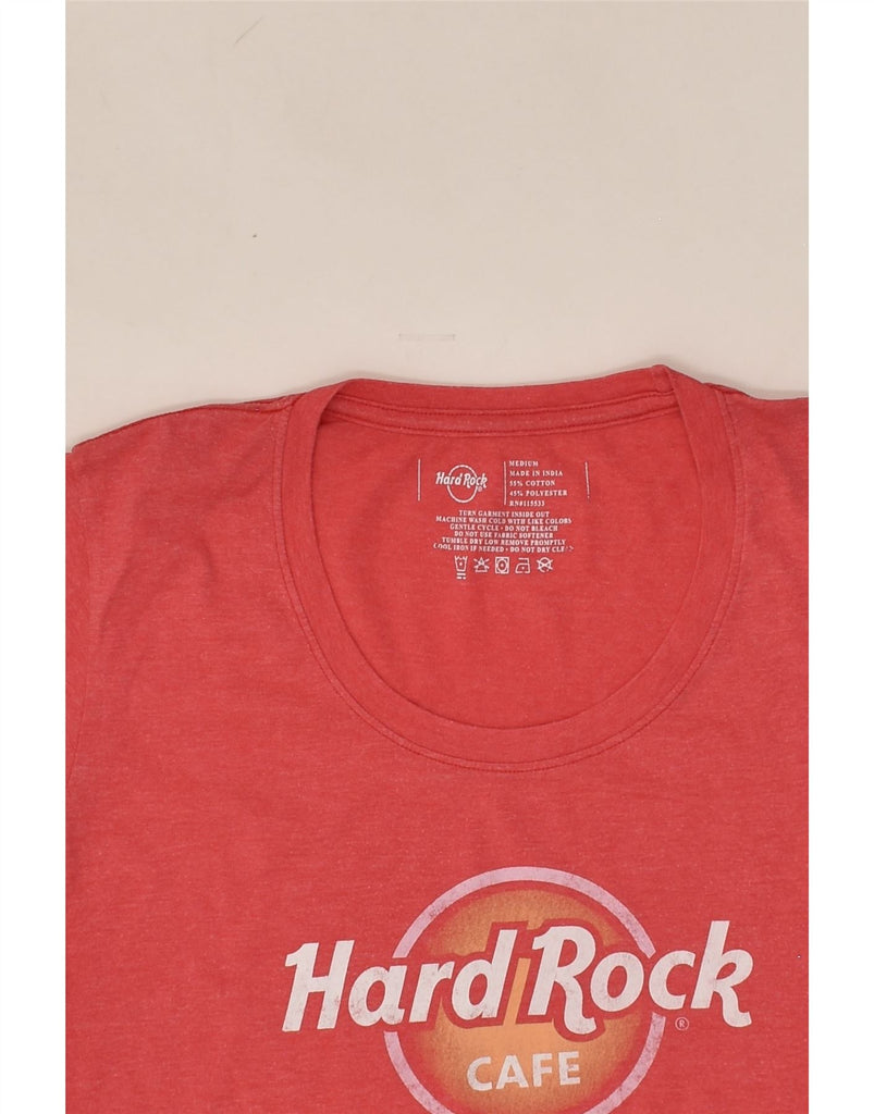 HARD ROCK CAFE Womens Rome Graphic T-Shirt Top UK 14 Medium Red Cotton | Vintage Hard Rock Cafe | Thrift | Second-Hand Hard Rock Cafe | Used Clothing | Messina Hembry 