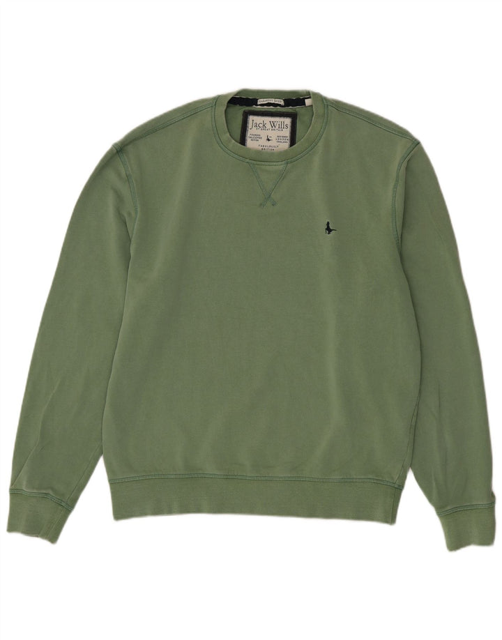 Jack Wills Mens Sweatshirt Jumper Medium Green Cotton