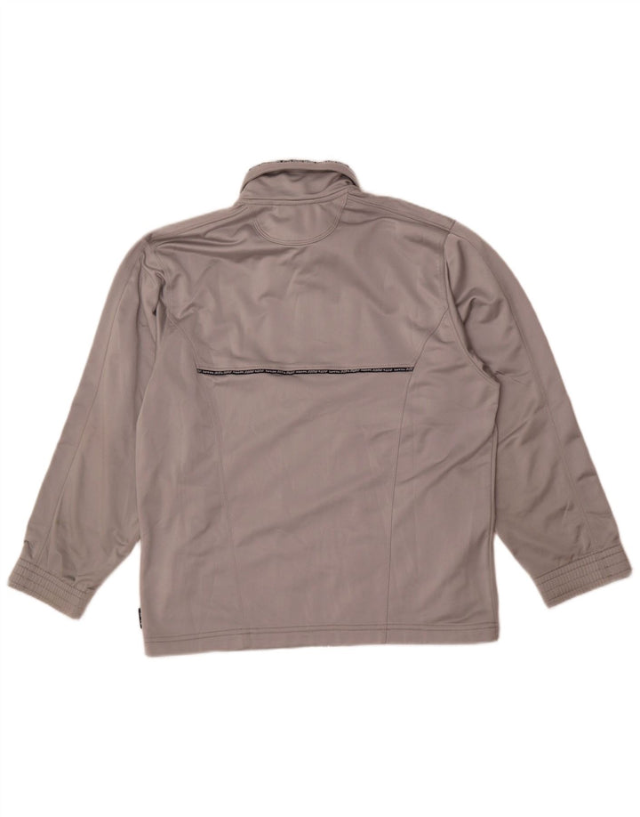 Lotto Womens Tracksuit Top Jacket UK 12 Medium Grey Polyester