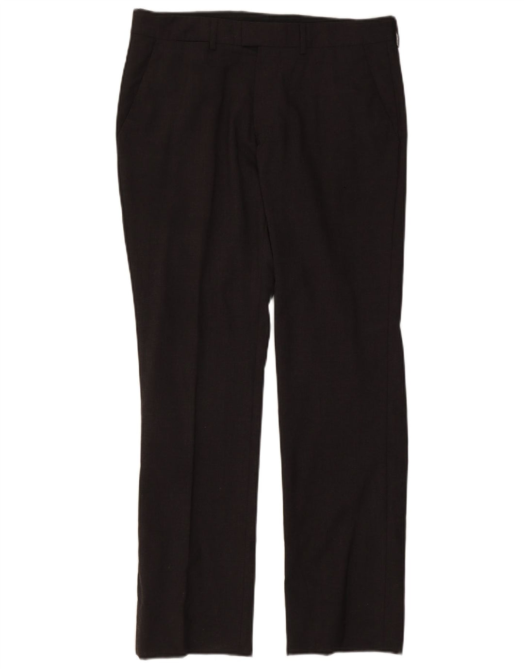 Zara Mens Straight Suit Trousers EU 40 Medium W31 L30 Grey Polyester