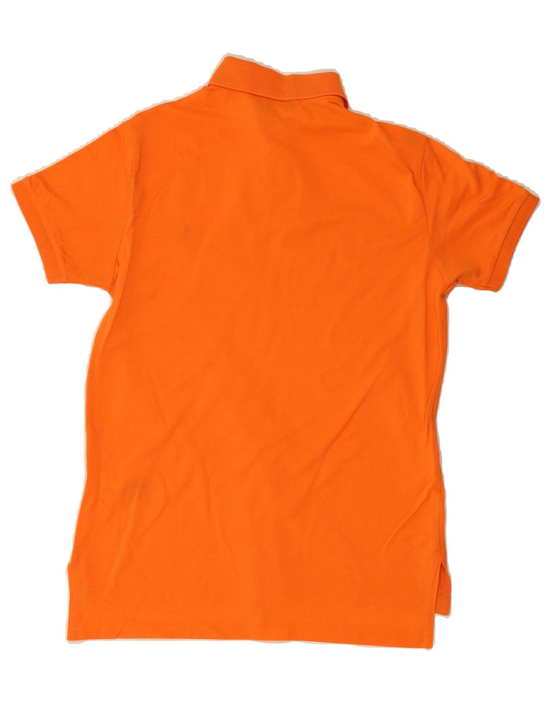 POLO RALPH LAUREN Mens Custom Fit Polo Shirt Medium Orange Cotton Vintage Polo Ralph Lauren and Second-Hand Polo Ralph Lauren from Messina Hembry 