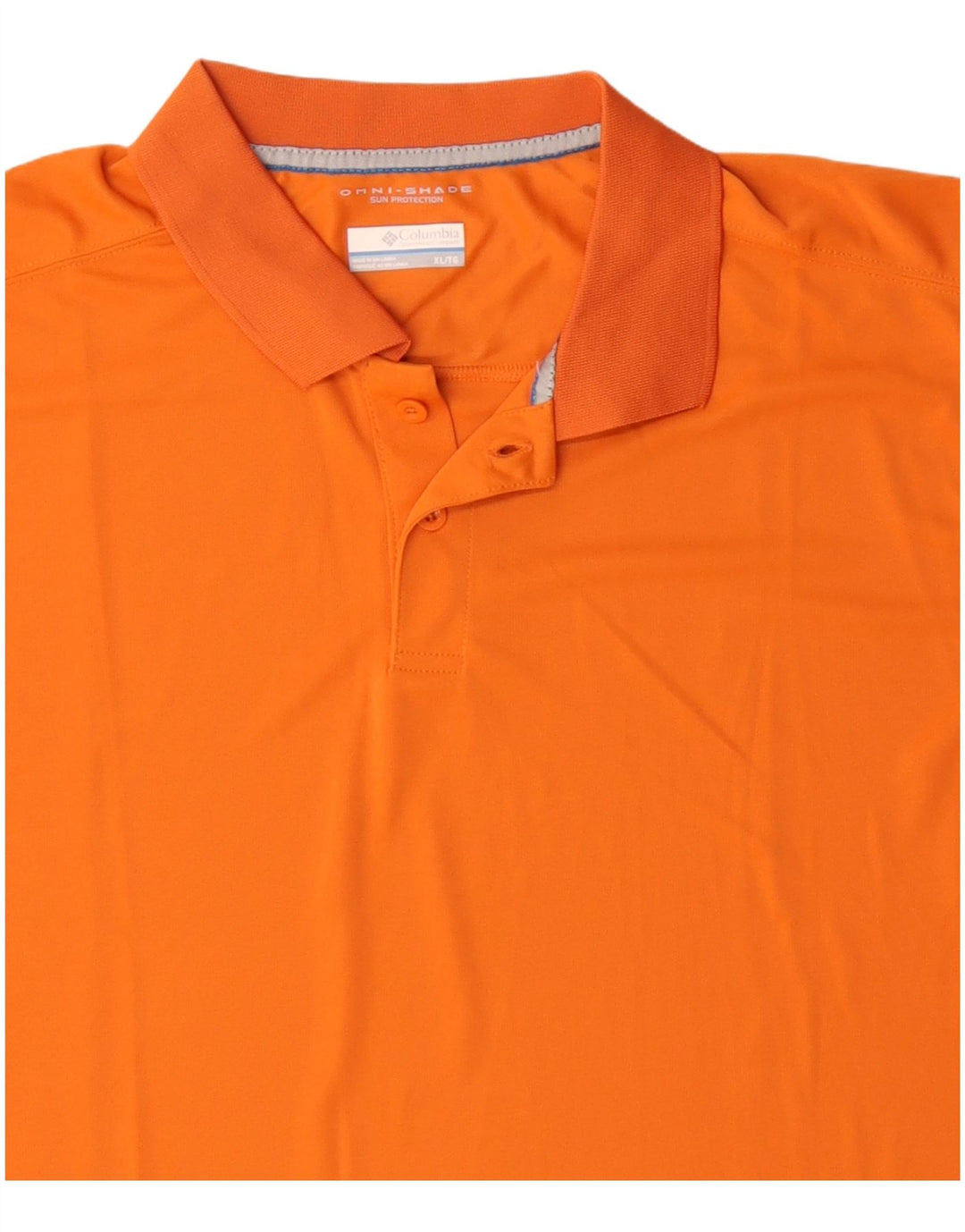 Columbia Mens Omni-Shade Polo Shirt XL Orange Polyester