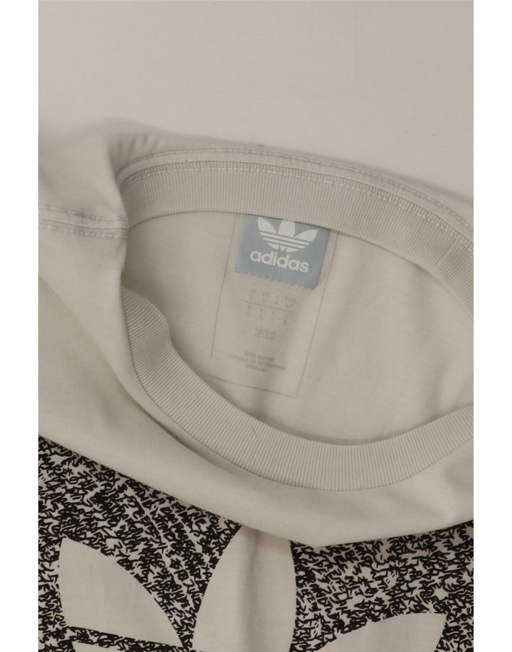 Adidas Mens Graphic T-Shirt Top Small White Cotton