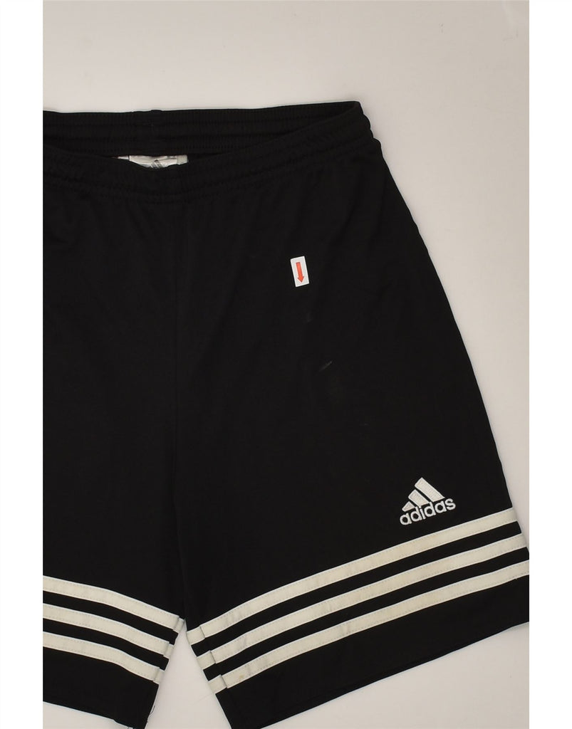 ADIDAS Boys Climalite Sport Shorts 11-12 Years Large Black Polyester | Vintage Adidas | Thrift | Second-Hand Adidas | Used Clothing | Messina Hembry 