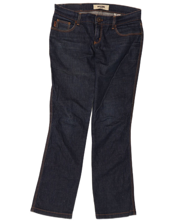 Moschino Womens Straight Jeans W30 L30 Blue Cotton