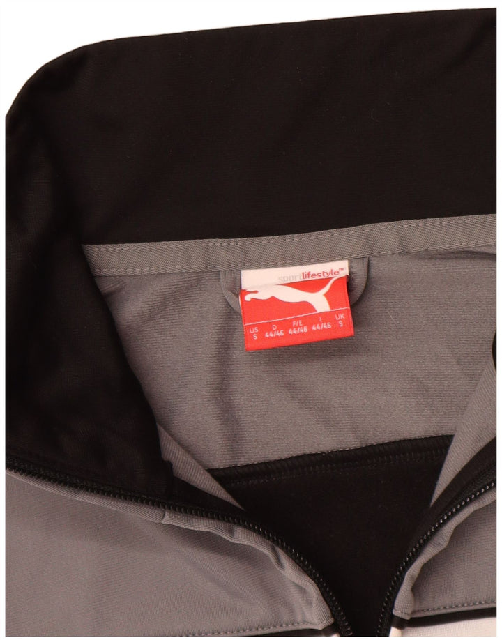 Puma Mens Tracksuit Top Jacket Small Black Colourblock Polyester