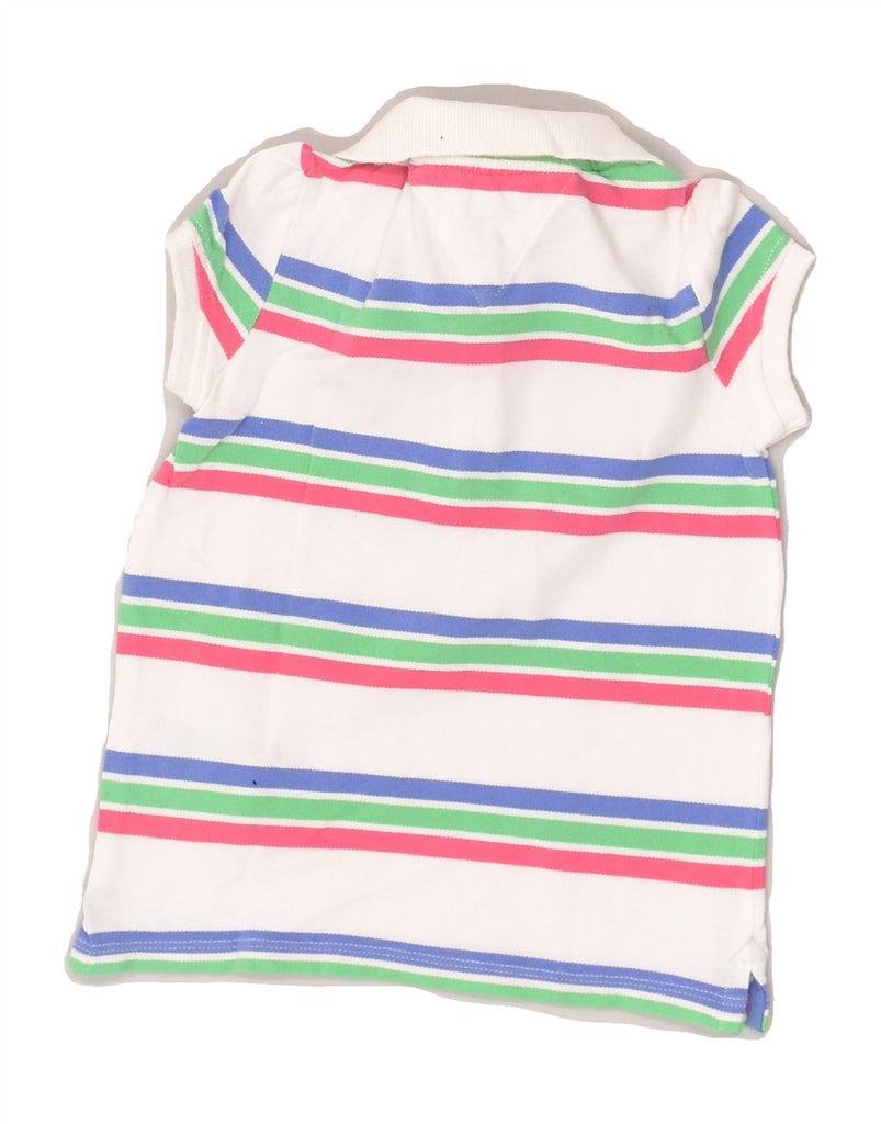 TOMMY HILFIGER Girls Polo Shirt 2-3 Years White Striped Cotton | Vintage Tommy Hilfiger | Thrift | Second-Hand Tommy Hilfiger | Used Clothing | Messina Hembry 