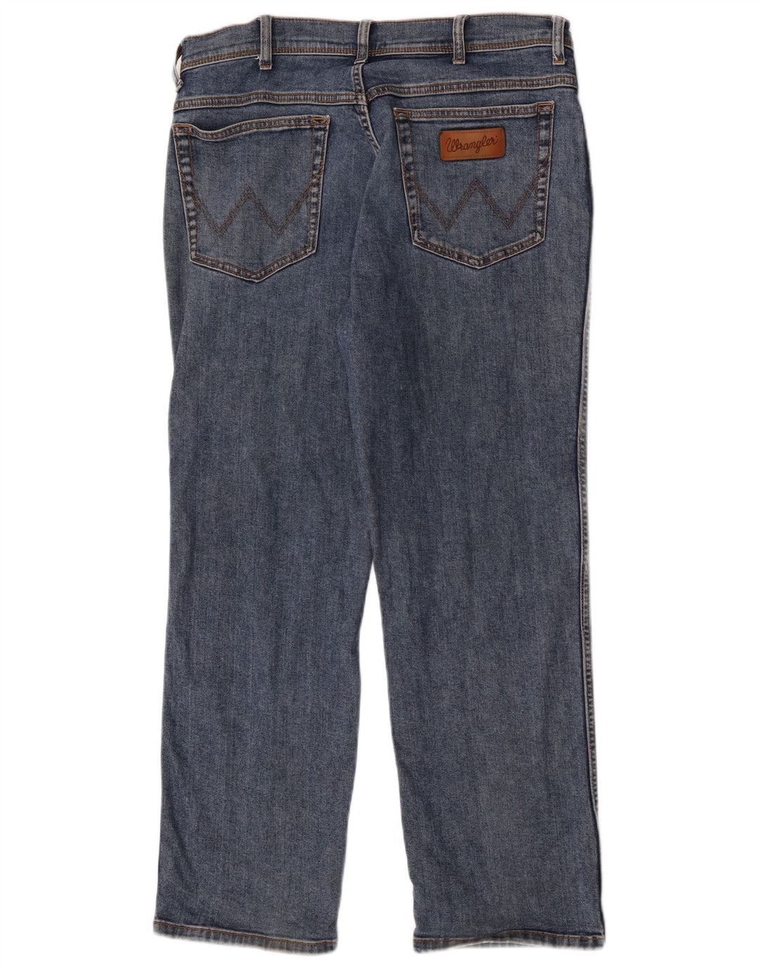 Wrangler Mens Texas Straight Jeans W36 L30 Blue Cotton