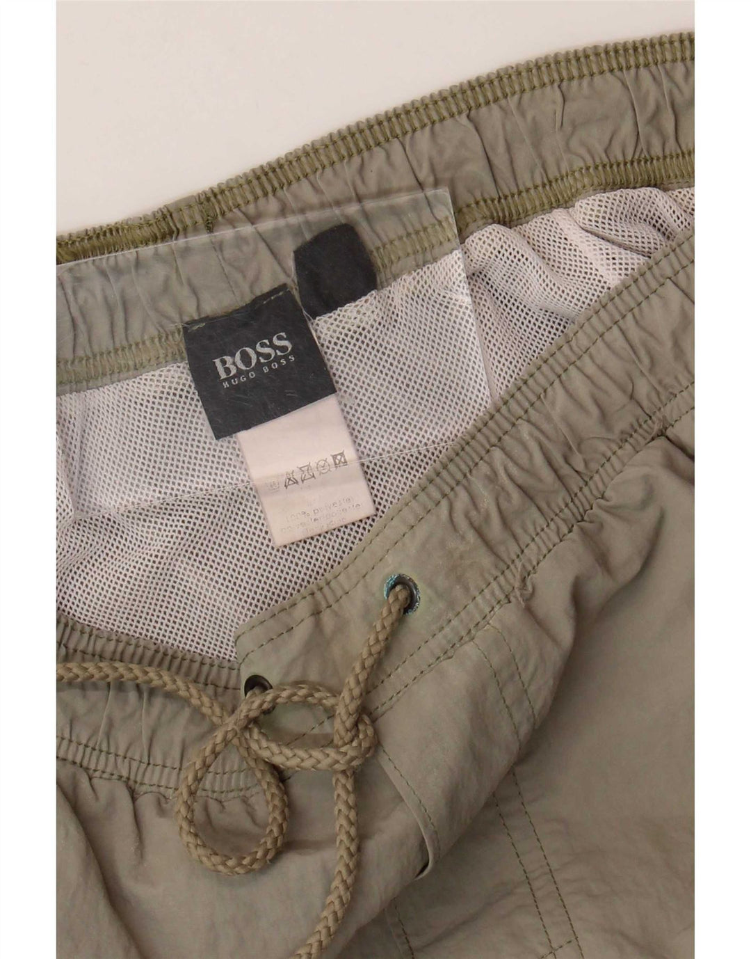 Hugo Boss Mens Swimming Shorts Large Green Nylon
