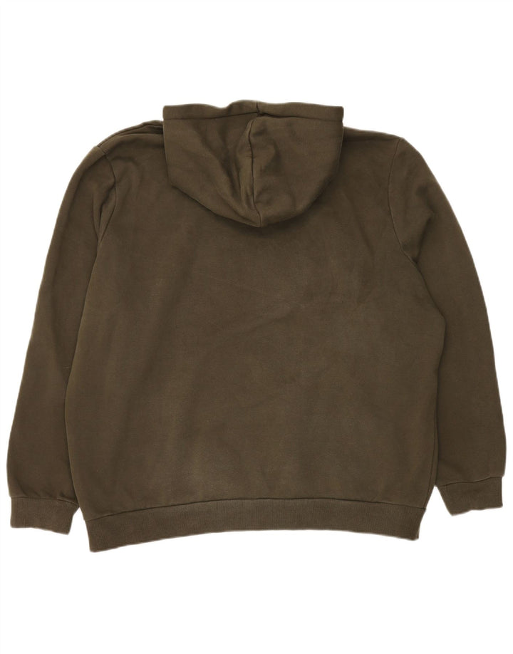 Puma Mens Graphic Hoodie Jumper XL Khaki Cotton