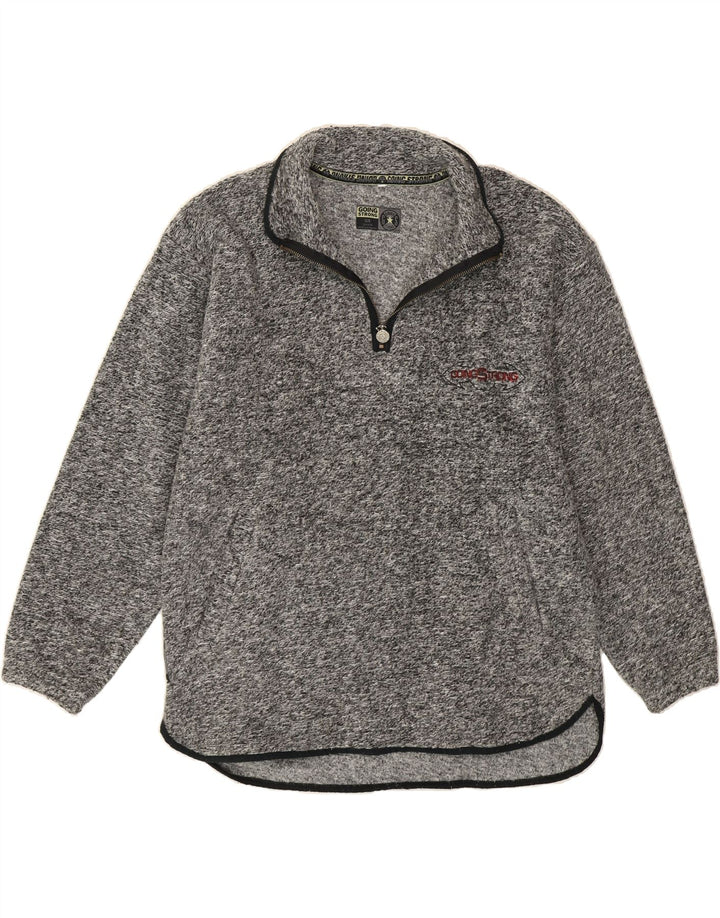 INVICTA Mens Zip Neck Fleece Jumper XL Grey Vintage Invicta and Second-Hand Invicta from Messina Hembry 