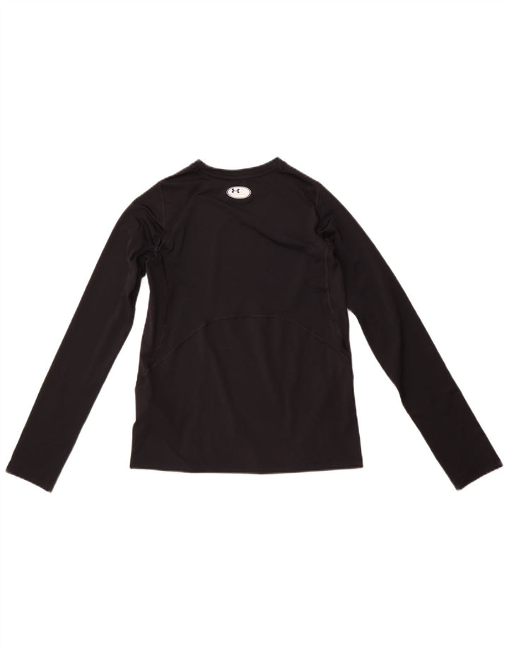 Under Armour Boys Heat Gear Top Long Sleeve 11-12 Years Large Black