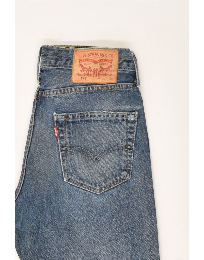 LEVI'S Mens 511 Slim Jeans W30 L30 Blue Cotton | Vintage Levi's | Thrift | Second-Hand Levi's | Used Clothing | Messina Hembry 