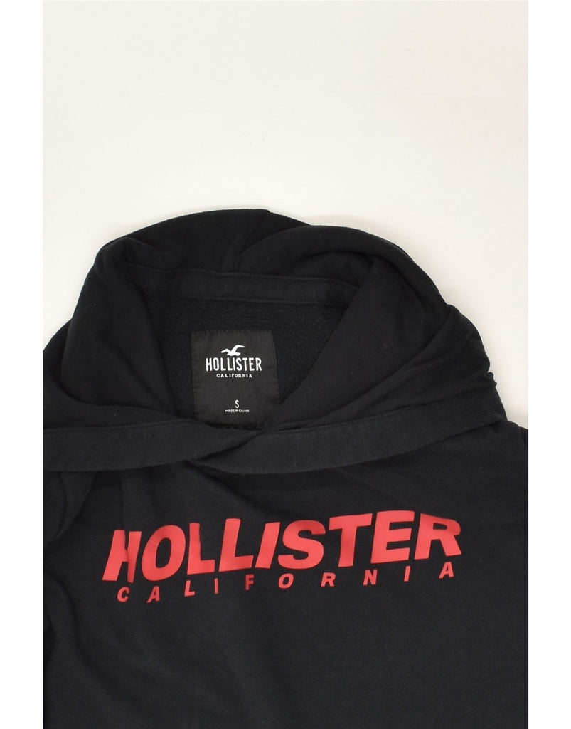 HOLLISTER Mens Graphic Hoodie Jumper Small Black | Vintage Hollister | Thrift | Second-Hand Hollister | Used Clothing | Messina Hembry 