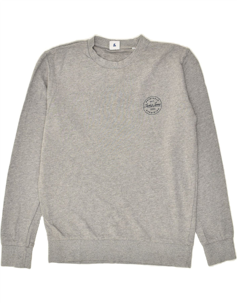 JACK & JONES Mens Sweatshirt Jumper Large Grey Cotton | Vintage Jack & Jones | Thrift | Second-Hand Jack & Jones | Used Clothing | Messina Hembry 