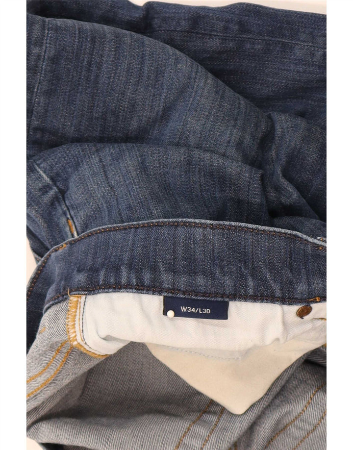 Gant Mens Regular Fit Straight Jeans W34 L30 Blue Cotton