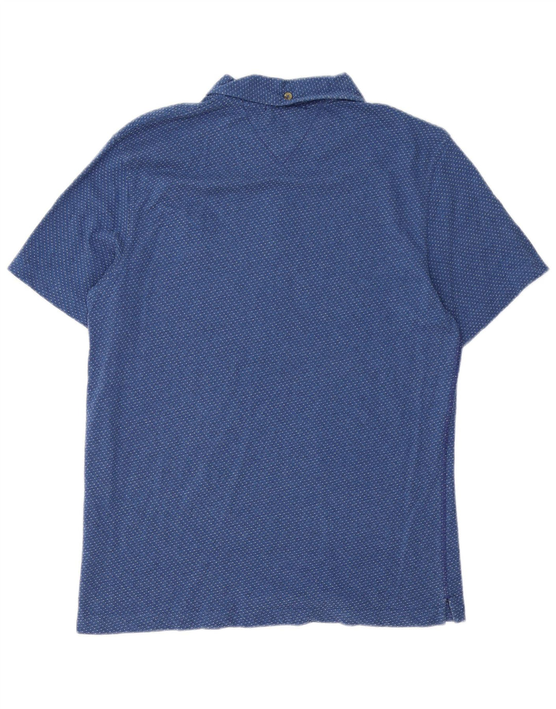 White Stuff Mens Polo Shirt Small Blue Spotted Cotton