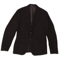 Zara Mens 2 Button Blazer Jacket EU 48 Medium Black Viscose