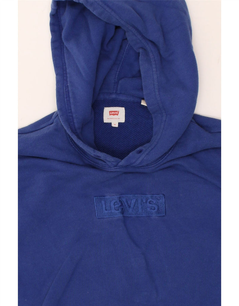 LEVI'S Mens Graphic Hoodie Jumper Medium Blue Cotton | Vintage Levi's | Thrift | Second-Hand Levi's | Used Clothing | Messina Hembry 