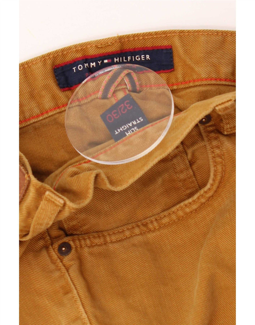 Tommy Hilfiger Mens Slim Straight Jeans W32 L30 Beige
