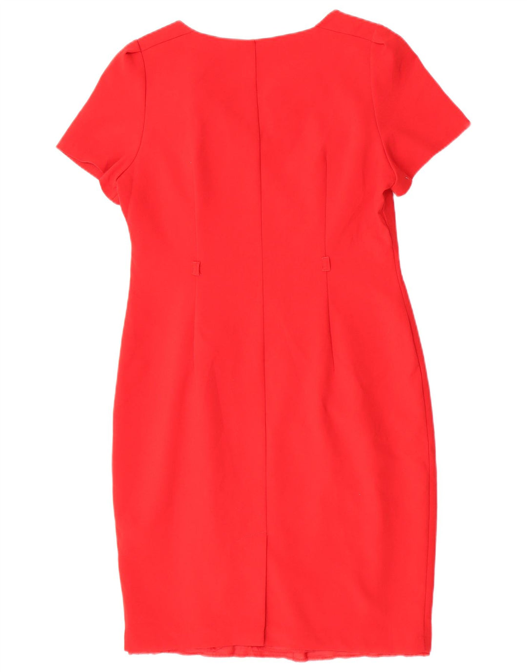 Marks & Spencer Womens Sheath Dress UK 14 Large Red Polyester