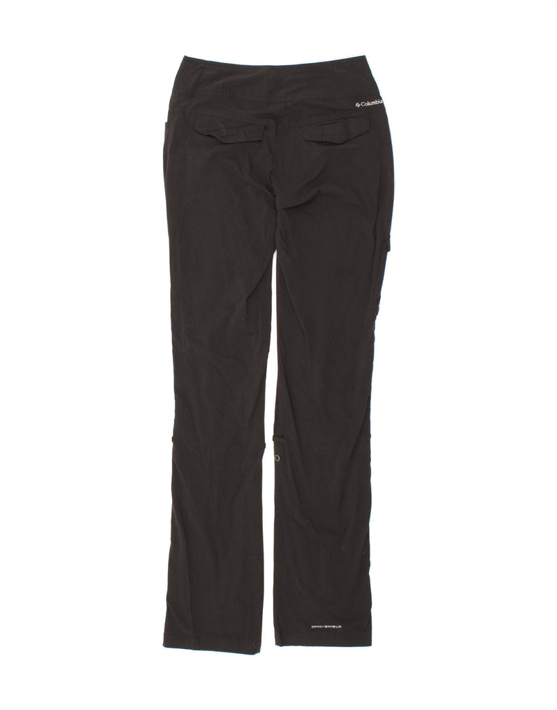 COLUMBIA Womens Straight Cargo Trousers US 2 XS W30 L34 Black Nylon Vintage Columbia and Second-Hand Columbia from Messina Hembry 