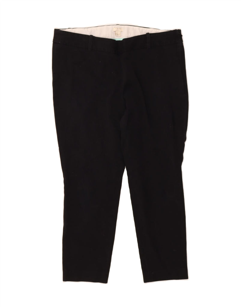 J. CREW Womens Slim Cropped Trousers US 14 XL W36 L24 Black Cotton Vintage J. Crew and Second-Hand J. Crew from Messina Hembry 