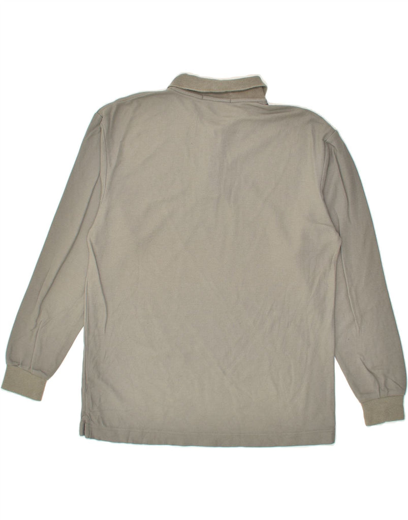 FILA Mens Long Sleeve Polo Shirt IT 48 Medium Grey Cotton | Vintage Fila | Thrift | Second-Hand Fila | Used Clothing | Messina Hembry 