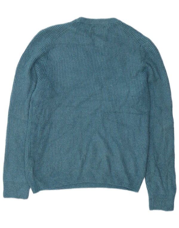 Marks & Spencer Mens Crew Neck Jumper Sweater Medium Blue Polyamide