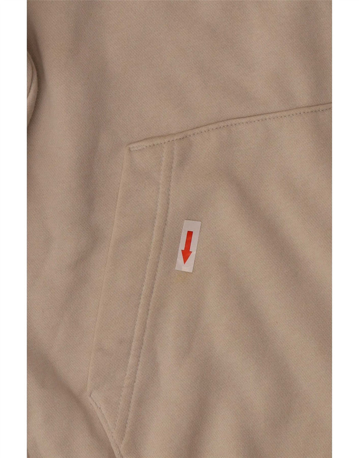 Nike Mens Hoodie Jumper Small Beige Cotton