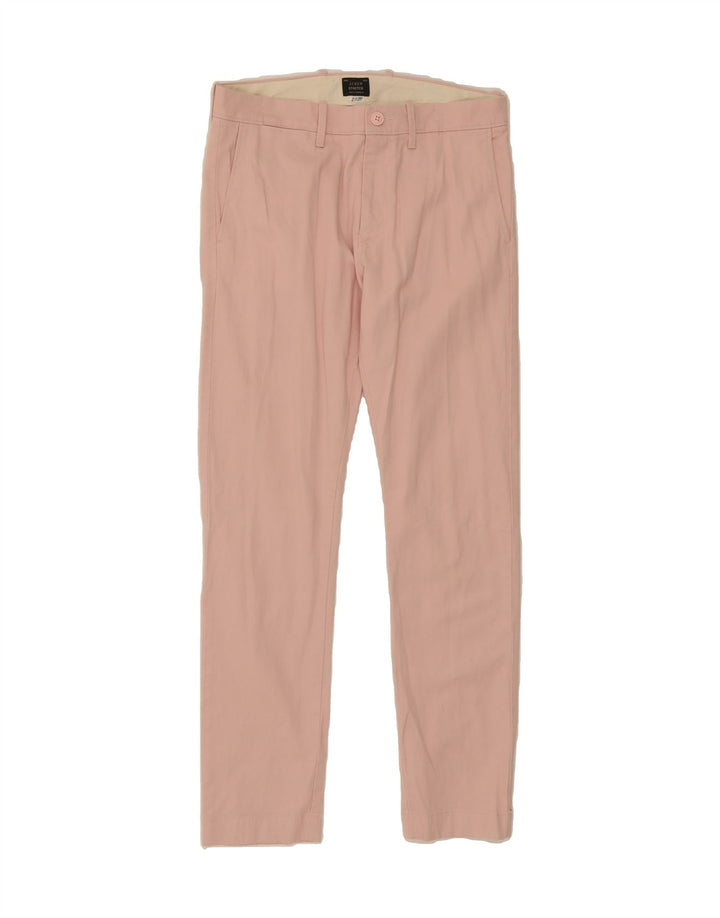 J. CREW Mens Slim Chino Trousers W29 L30 Pink Cotton Vintage J. Crew and Second-Hand J. Crew from Messina Hembry 