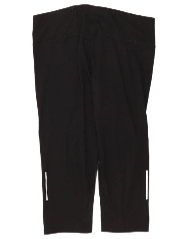Marks & Spencer Womens Capri Leggings UK 16 Large Black Polyester