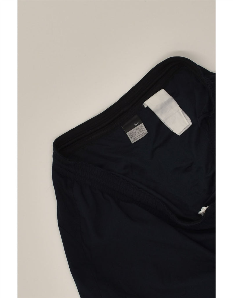 NIKE Mens Sport Shorts Small Navy Blue Polyester | Vintage Nike | Thrift | Second-Hand Nike | Used Clothing | Messina Hembry 