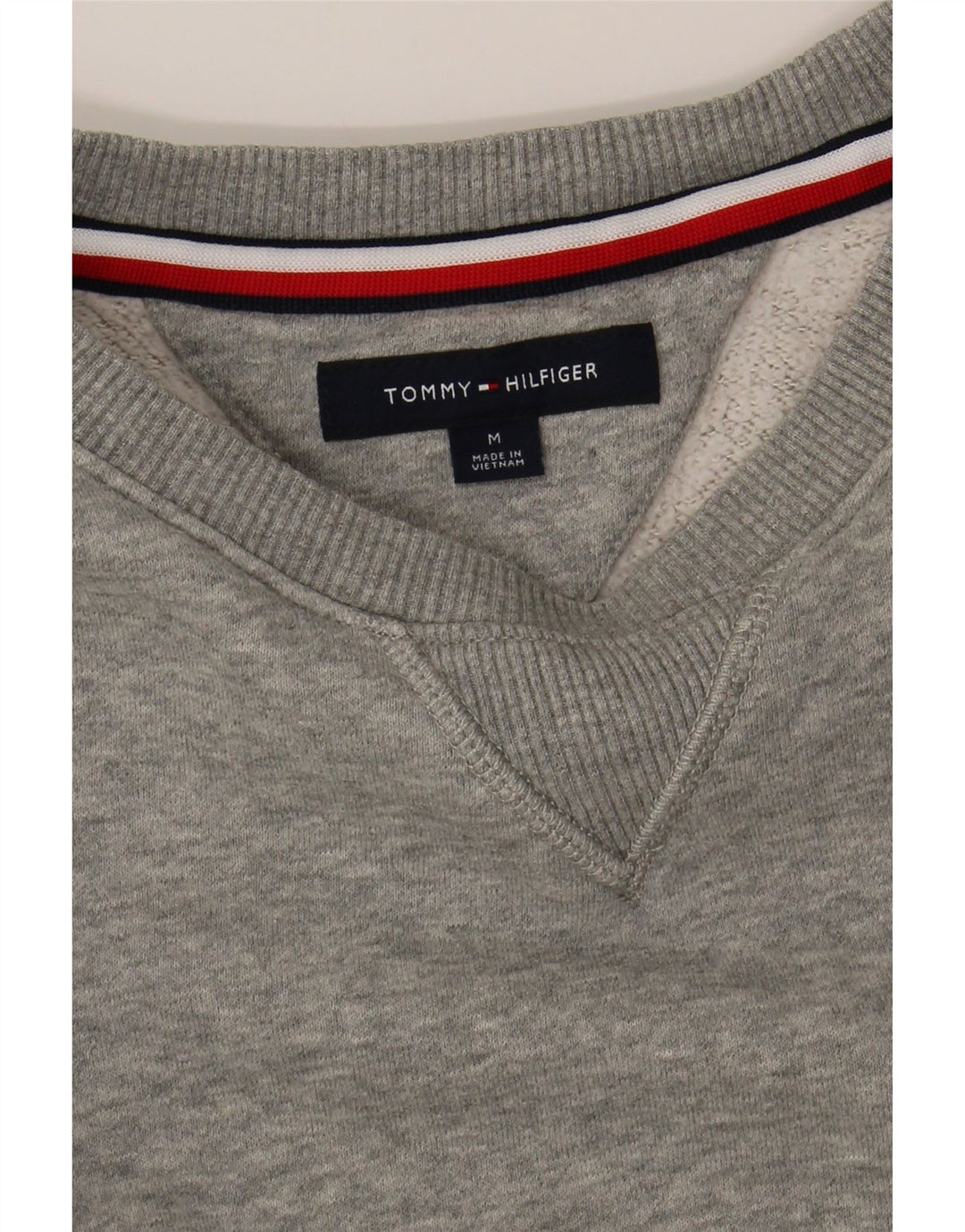 TOMMY HILFIGER Mens Sweatshirt Jumper Medium Grey Vintage Tommy Hilfiger and Second-Hand Tommy Hilfiger from Messina Hembry 