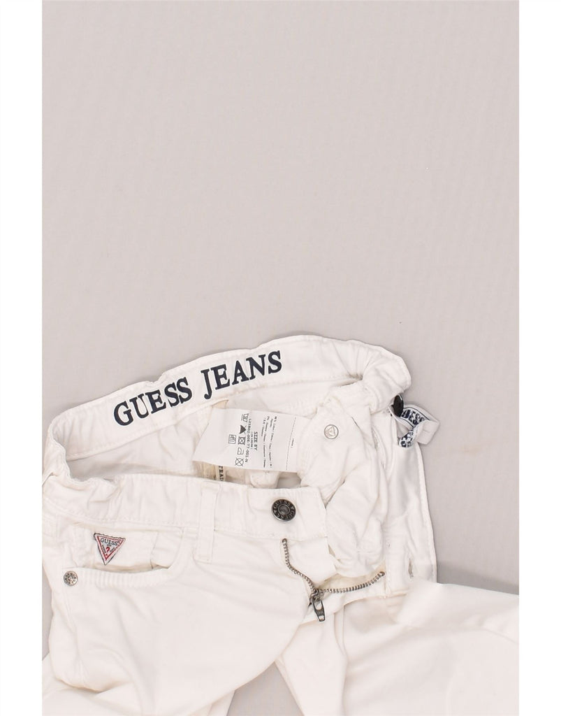 GUESS Girls Straight Jeans 7-8 Years W24 L23 White Cotton | Vintage Guess | Thrift | Second-Hand Guess | Used Clothing | Messina Hembry 