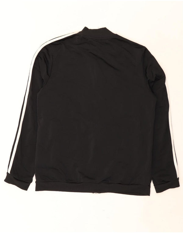 Adidas Womens Tracksuit Top Jacket UK 16/18 Large Black Polyester