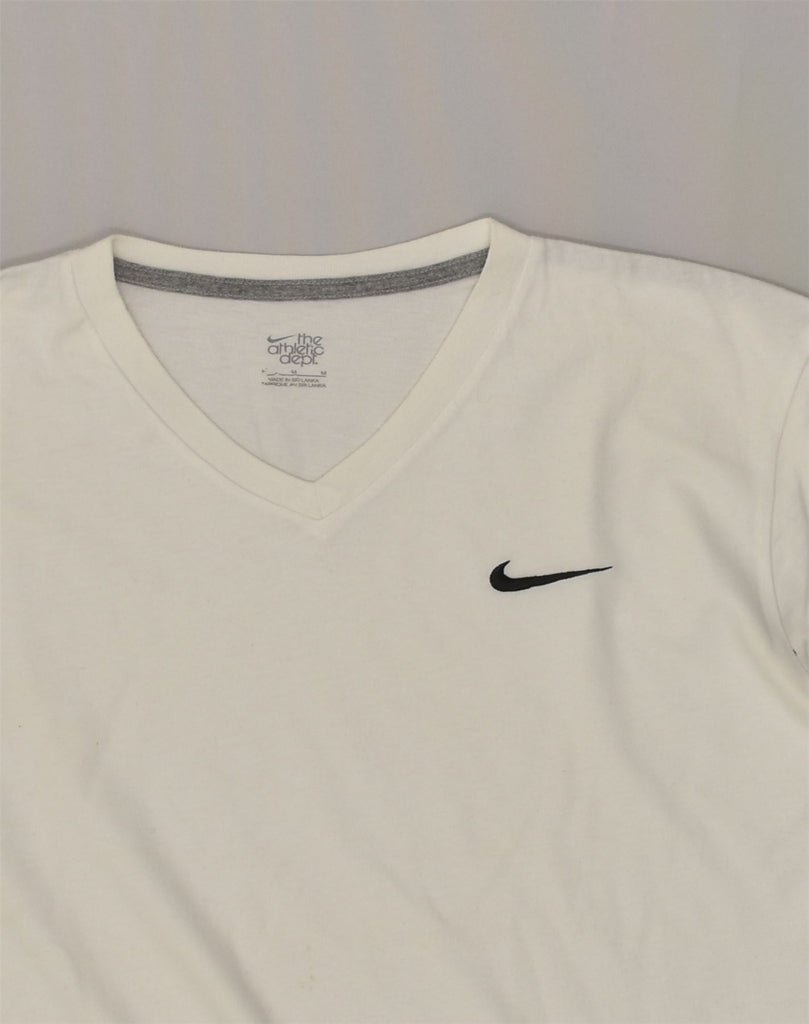 NIKE Mens T-Shirt Top Medium White Cotton | Vintage Nike | Thrift | Second-Hand Nike | Used Clothing | Messina Hembry 