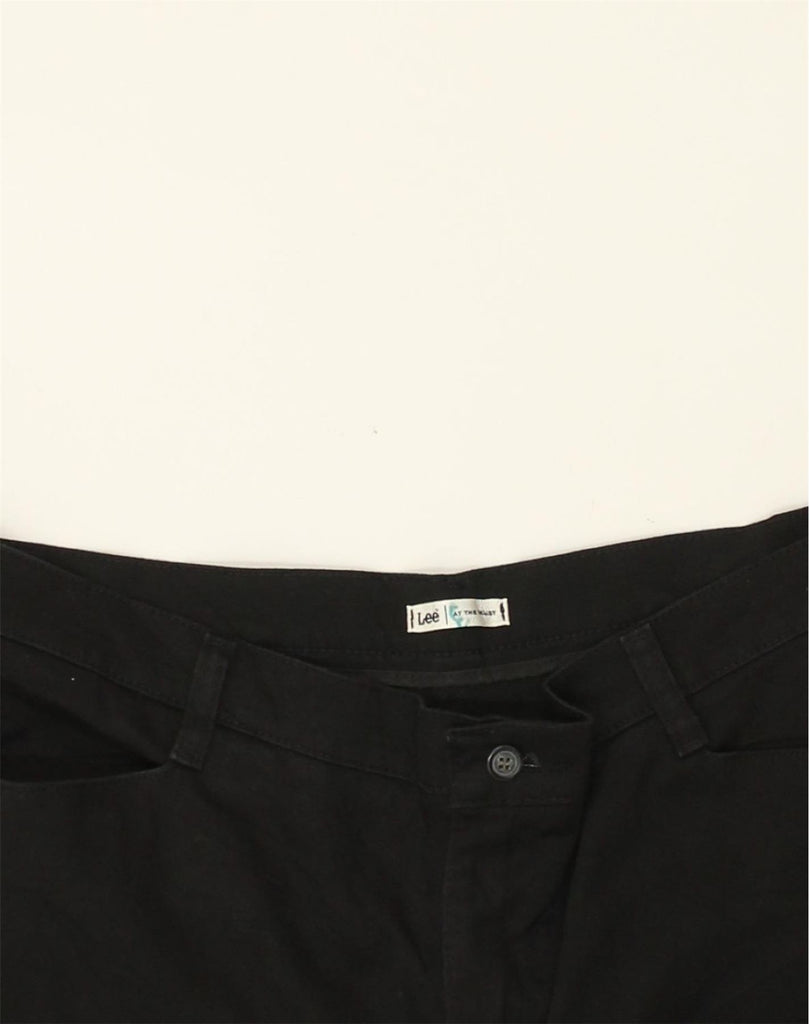 LEE Womens Petite Straight Casual Trousers UK 18 XL W36 L28  Black Cotton | Vintage Lee | Thrift | Second-Hand Lee | Used Clothing | Messina Hembry 