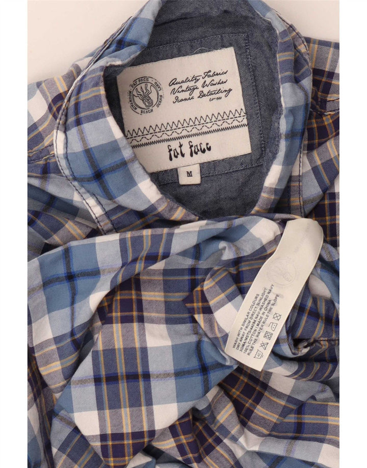 Fat Face Mens Shirt Medium Blue Check Cotton