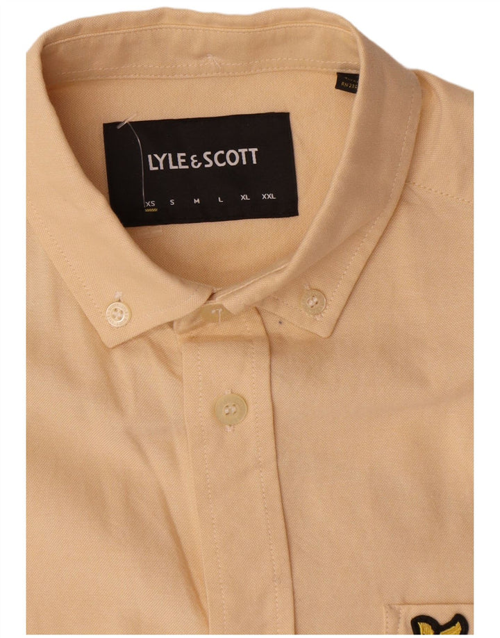 Lyle & Scott Mens Shirt XS Yellow Cotton