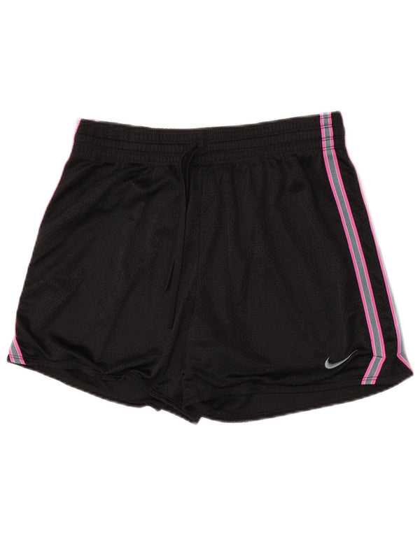 Nike Womens Dri Fit Sport Shorts UK 10 Small  Black Polyester