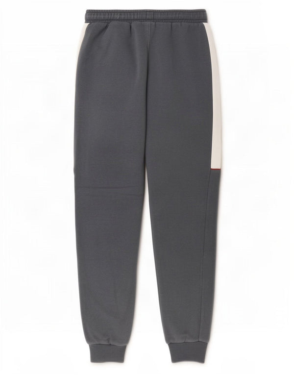 Puma Mens Tracksuit Trousers Joggers Small Grey Colourblock Cotton