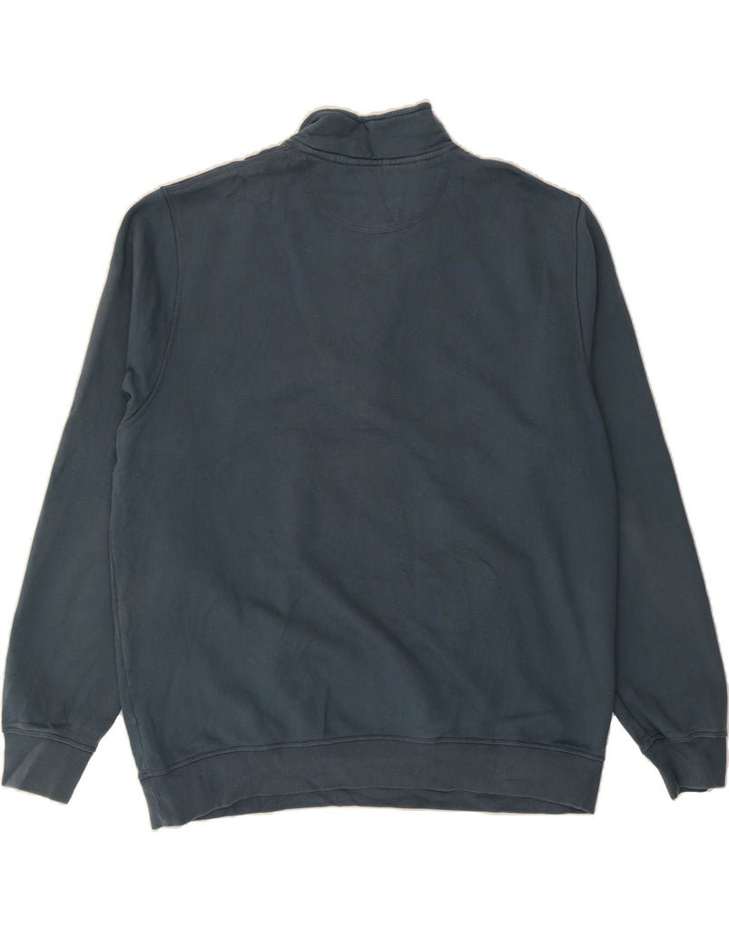 L.L.BEAN Mens Traditional Fit Zip Neck Sweatshirt Jumper XL Blue Cotton Vintage L.L.Bean and Second-Hand L.L.Bean from Messina Hembry 