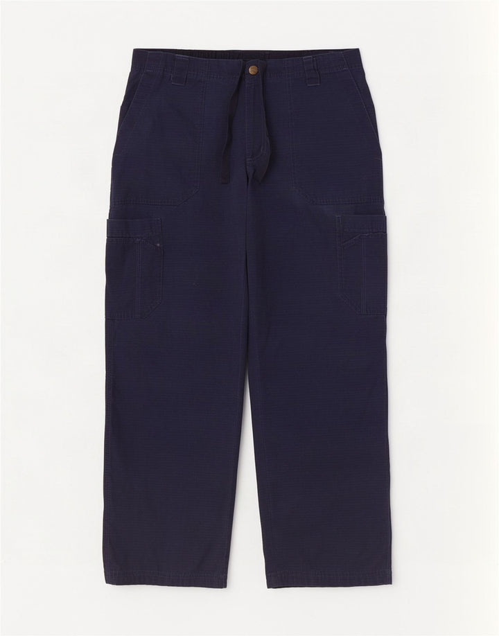 Carhartt Womens Straight Cargo Trousers Medium W30 L30 Navy Blue Cotton