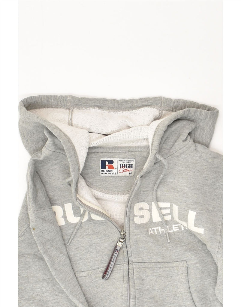 RUSSELL ATHLETIC Boys Graphic Zip Hoodie Sweater 10-11 Years Medium Grey | Vintage Russell Athletic | Thrift | Second-Hand Russell Athletic | Used Clothing | Messina Hembry 