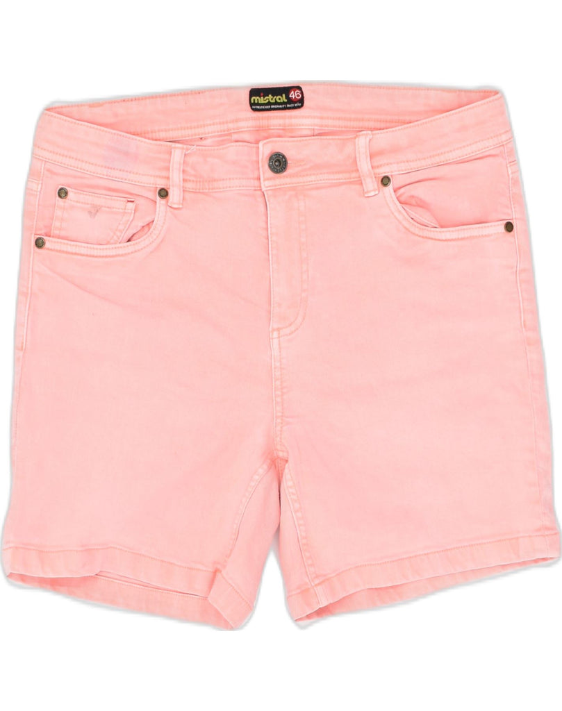 MISTRAL Womens Denim Shorts IT 46 Large W33  Pink Cotton | Vintage | Thrift | Second-Hand | Used Clothing | Messina Hembry 